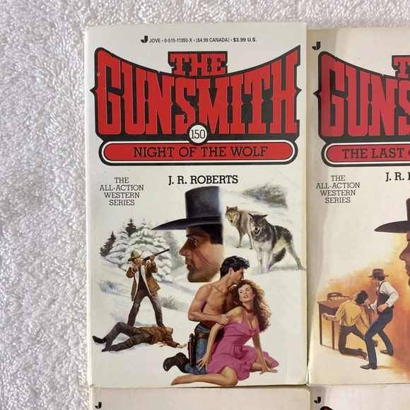 Vintage The Gunsmith All  Action Western Romance Novel x4 - Picture 2 of 14